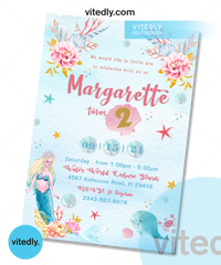 Mermaid Birthday Invitation
