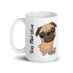 Stay PAW-sitive Pug Mug, Quarantine Gift