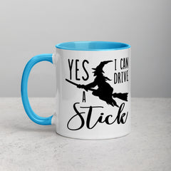 Yes! I Can Drive A Stick | Funny Halloween Two-Tone Coffee Mug
