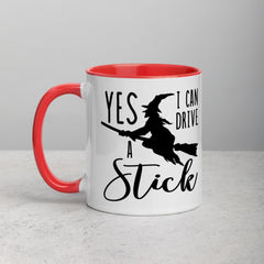 Yes! I Can Drive A Stick | Funny Halloween Two-Tone Coffee Mug