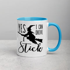 Yes! I Can Drive A Stick | Funny Halloween Two-Tone Coffee Mug