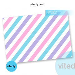 Rainbow Invitation Back design | Rainbow Invitation Back design