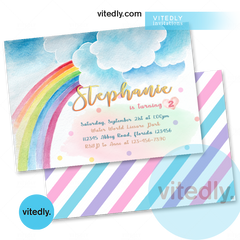 Rainbow Invitation card | Rainbow Invitation