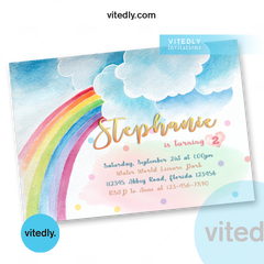 Rainbow Invitation card | Rainbow Invitation