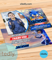Sonic the Hedgehog Invitation, Sonic the Hedgehog Birthday Invitation, Sonic Invitation, Sonic Birthday Invitation