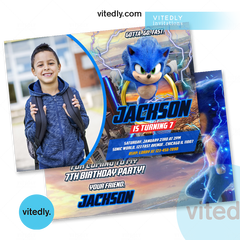 Sonic the Hedgehog Invitation, Sonic the Hedgehog Birthday Invitation, Sonic Invitation, Sonic Birthday Invitation