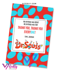 Dr Seuss Thank you card, Doctor Seuss Thank you card,