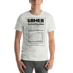 Gamer Nutritional Facts Shirt, Gamer Nutrition Facts Shirt