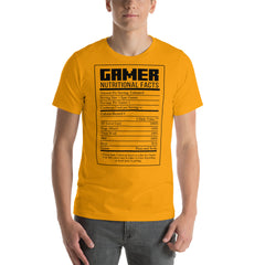 Gamer Nutritional Facts Shirt, Gamer Nutrition Facts Shirt
