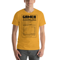 Gamer Nutritional Facts Shirt, Gamer Nutrition Facts Shirt