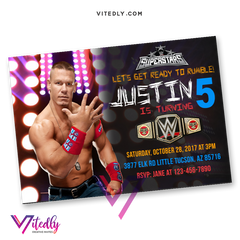 WWE Birthday Invitations