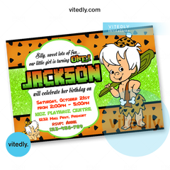 Bamm-bamm Birthday Invitation | Flintstones Invitation