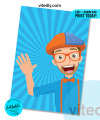 Editable Blippi Invitation | Instant Download