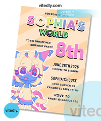 Dandy's World Yatta Birthday  Invitation