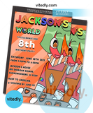 Dandy's World - Sprout Birthday Invitation with FREE Thank you card!