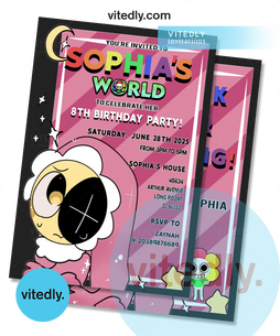 Dandy's World Birthday Invitation with FREE Thank you card