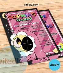 Dandy's World Birthday Invitation  and Thank you card