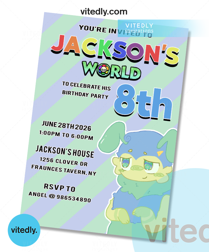 Squirm Birthday Invitation