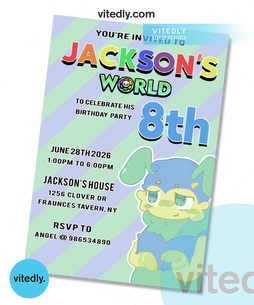 Squirm Birthday Invitation