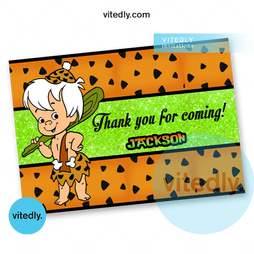 Bamm-bamm Birthday Invitation | Flintstones Invitation