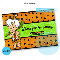 Bamm-bamm Birthday Invitation | Flintstones Invitation