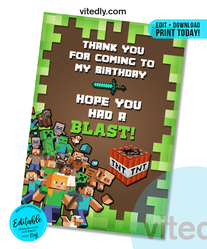 Minecraft Invitation Sample Minecraft Invitation Wording
