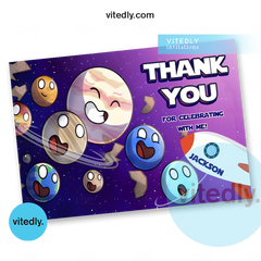 SolarBalls Birthday Invitation with FREE Thank You Card