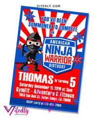 American Ninja Warrior Birthday Invitation