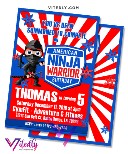 American Ninja Warrior Invitation