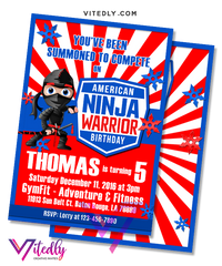 American Ninja Warrior Invitation
