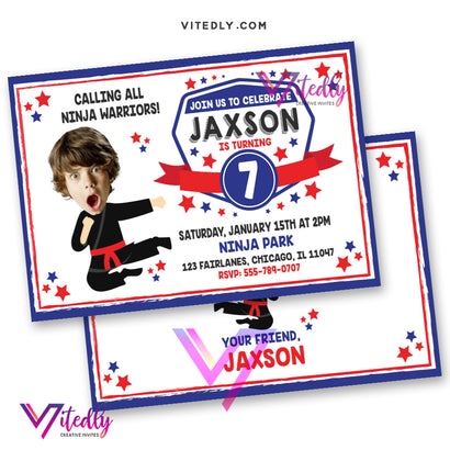 American Ninja Warrior Birthday Invitation