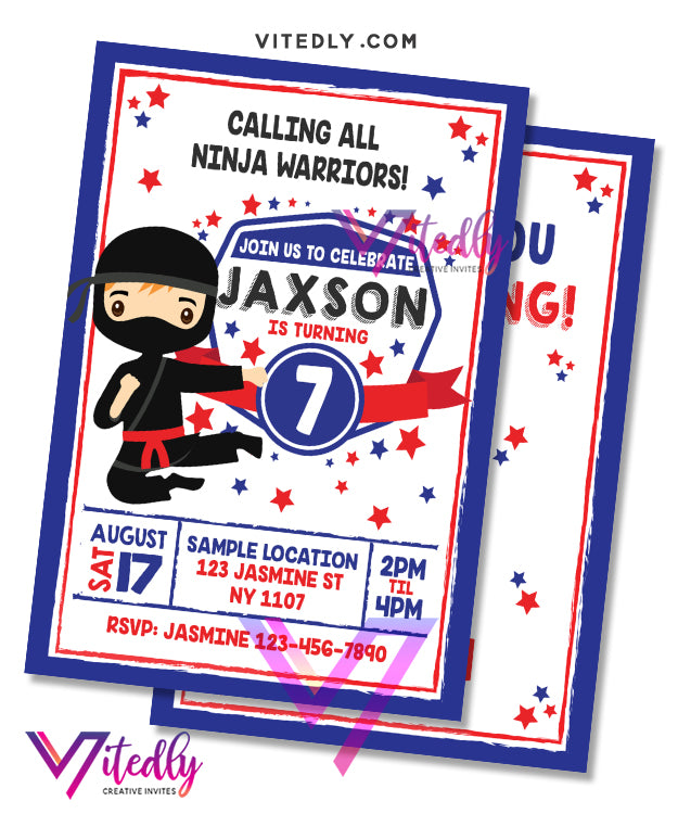American Ninja Warrior Invitation, American Ninja Warrior Invites – Vitedly
