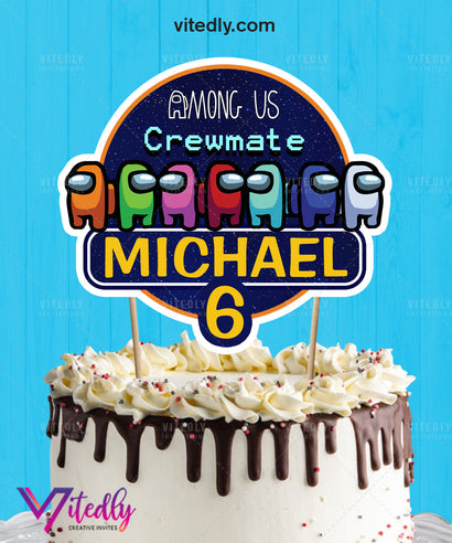 Among Us Cake Topper