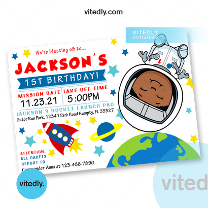 Luca Birthday Invitation with FREE Thank You Card – Vitedly