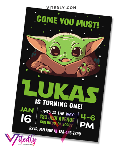 Baby Yoda Invitation
