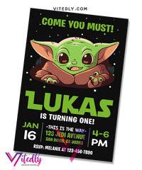 Baby Yoda Invitation