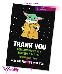Baby Yoda Thank you card