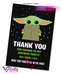 Baby Yoda Thank you card