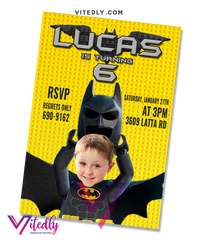 Batman LEGO Birthday Invitation