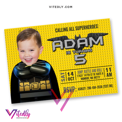 Batman Lego Invitation