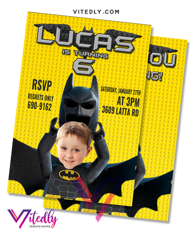 Batman LEGO Invitation