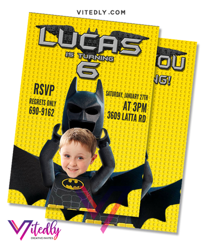 Batman LEGO Invitation