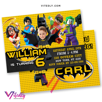 Batman Lego Invitation