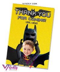 Batman LEGO Thank you card