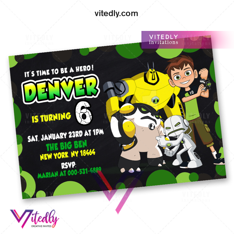Ben 10 Party Invitation – Vitedly ben-10-party-invitation-vitedly