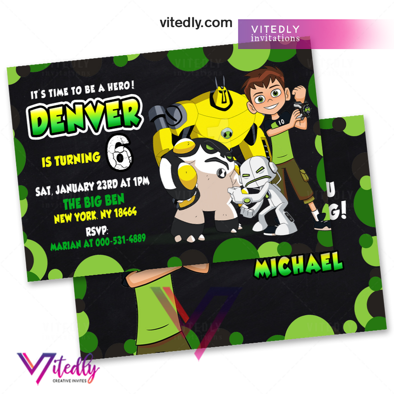 Ben 10 Party Invitation – Vitedly ben-10-party-invitation-vitedly
