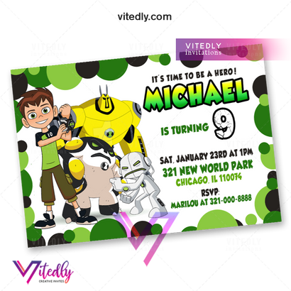 Ben 10 Invitations