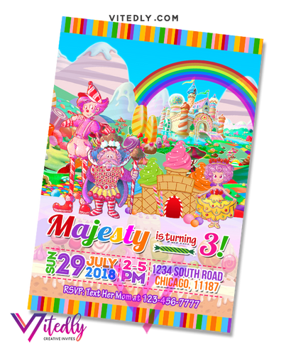 Candyland Invitation 