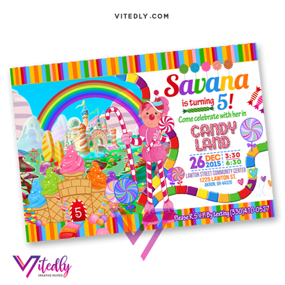 Candyland Invitation