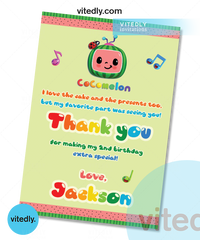 Cocomelon Thank you card